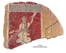 Wall painting with a Lar (Cástulo, Linares, Spain)