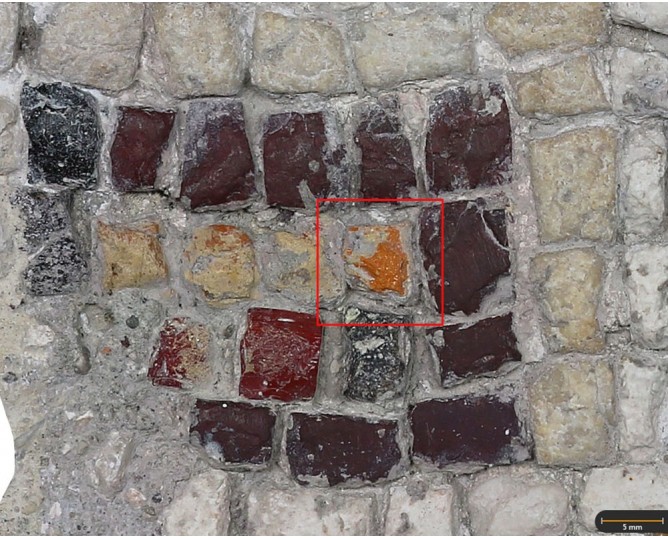 Tessera 106. Erotes mosaic, Marroquíes Altos (Jaén, Spain)
