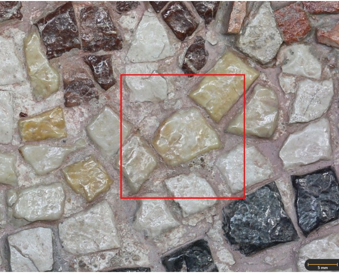 Tessera 82. Tethys mosaic, Marroquíes Altos (Jaén, Spain)