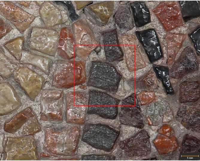 Tessera 124. Tethys mosaic, Marroquíes Altos (Jaén, Spain)